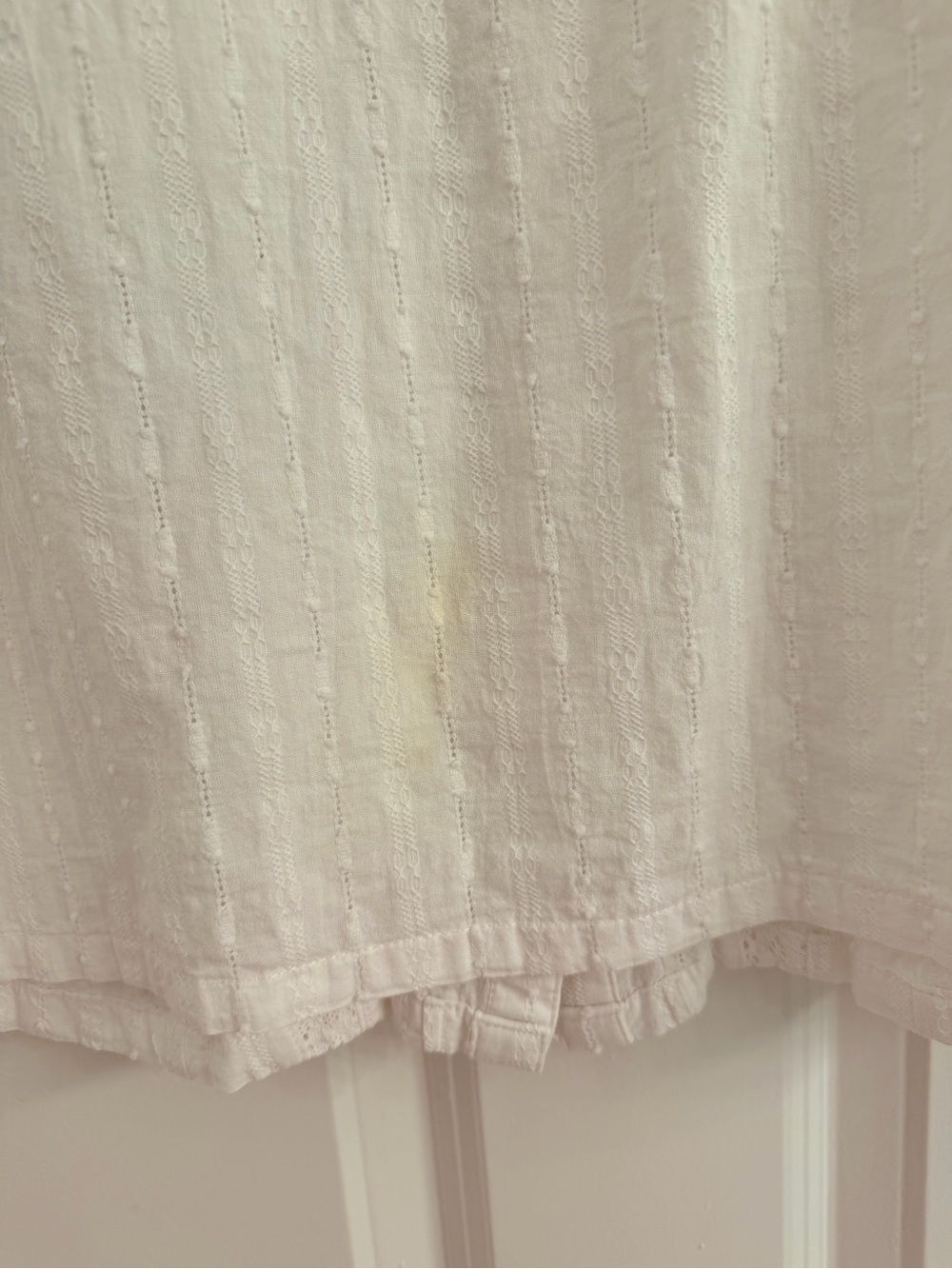 White Ruffle Button-Front Women's Top - Picture 4 of 4